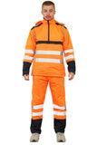 Richard Mens Hi Viz Waterproof Hooded Rainsuit Men's High Visibility Jacket & Trousers