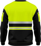 Jacob Mens Hi-Vis Long Sleeve Safety Sweatshirt with Reflective Strips