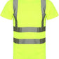 James Mens High Visibility Safety Crew Neck T-Shirt with Reflective Strips Short Sleeve Workwear
