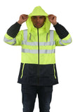 Martin Mens High-Visibility Waterproof Rain Jacket with Hood Sizes S-XXL