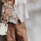 White Cutwork Embroidered Crop Top