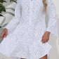 European And American Women's Spring And Summer Solid Color V-Neck Loose Hollow Sexy Dress Nian Nian