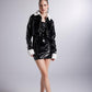 Bria Black Strapless Faux Patent Leather Mini Dress