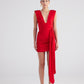 Uma Red Ruched Mini Dress