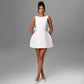 Fashion Big-Bowed Pearls Backless Dress Summer Slim Sleeveless A-line Dresses For Party Evening Women's Clothing