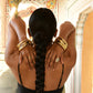 Bold Boho Brass Bangles - Classic wide bangles.