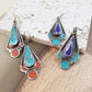 Vintage Tibetan silver earrings in boho style.