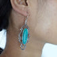 Mystic Oasis Drops - Vintage Silver Earrings with Turquoise & Labradorite Accents.