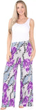 Kira Women's Floral Print Palazzo Pants Cute Summer Wide Leg Comfort