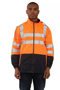 Martin Mens High-Visibility Waterproof Rain Jacket with Hood Sizes S-XXL