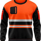 Jacob Mens Hi-Vis Long Sleeve Safety Sweatshirt with Reflective Strips