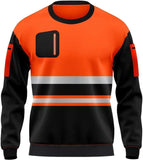 Jacob Mens Hi-Vis Long Sleeve Safety Sweatshirt with Reflective Strips