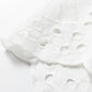 White Cutwork Embroidered Crop Top