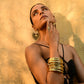 Bold Boho Brass Bangles - Classic wide bangles.