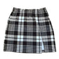 Women's fashion plaid short skirt two-piece set