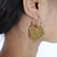 Textured Chevron Statement earrings - Ethnic Fusion Brass Earrings