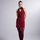 Becca Burgundy Rose Accessorized Mini Dress