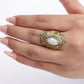 Large Moonstone Rings, Brass Rings, Large Boho Rings.