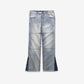 Zip Flare Denim - Sky Blue