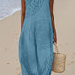 Maelle | Long Sleeveless Dress with Textured Pattern