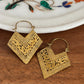 Textured Chevron Statement earrings - Ethnic Fusion Brass Earrings