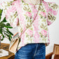 Floral Ruffled Sleeve Summer Top
