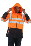 Martin Mens High-Visibility Waterproof Rain Jacket with Hood Sizes S-XXL