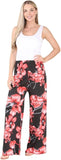 Kira Women's Floral Print Palazzo Pants Cute Summer Wide Leg Comfort