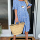 Sandra | Round Neck Polka Dot Print Midi Dress