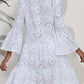 European And American Women's Spring And Summer Solid Color V-Neck Loose Hollow Sexy Dress Nian Nian