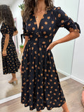 Nipa - Polka Dot V-Neck Dress
