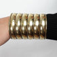 Bold Dome Brass Cuff – Vintage Wide Adjustable Statement Bangle.