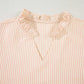 Bow Cuff Pearl Embellished Blouse
