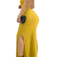 Solid Elegant Spaghetti Strap Sleeveless Backless Maxi Dress