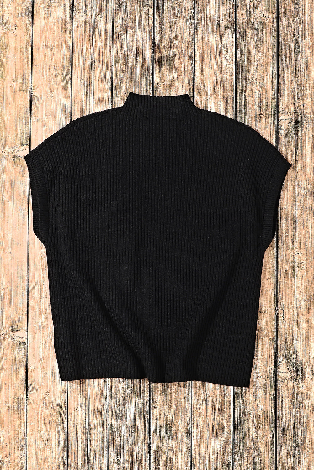 Cozy Oatmeal Sweater Dress - Ribbed Knit with Pockets