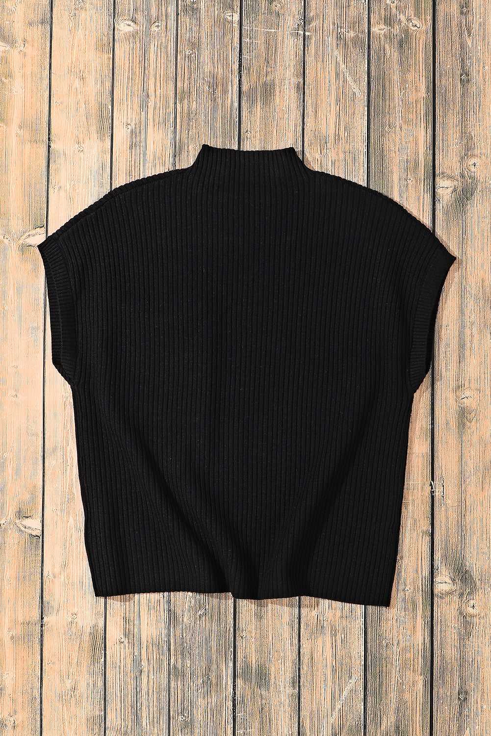 Cozy Oatmeal Sweater Dress - Ribbed Knit with Pockets