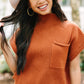 Cozy Oatmeal Sweater Dress - Ribbed Knit with Pockets