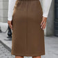 Elastic Waist Skirt with Pockets