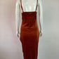 Fashion Women's Temperament Slit Pleated Velvet Sling Dress