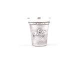 Silver Steed Set of FOUR Silver Coated Shot Glasses