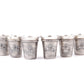 Silver Steed Set of FOUR Silver Coated Shot Glasses