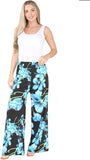 Kira Women's Floral Print Palazzo Pants Cute Summer Wide Leg Comfort