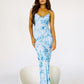 Y2K Slim Flowers Printing Slip Dress Women's Summer Suspender Skirt Vacation Beach Long Dresses
