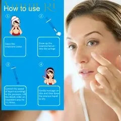 72-Needle 0.5mm Derma Aqua Roller - Microneedling Serum Applicator Tool