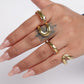 4-Finger Snake Ring - Adjustable Brass Ring for All Fingers.