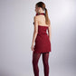 Becca Burgundy Rose Accessorized Mini Dress