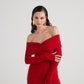 Dreamer Red Bardot Neck Mini Dress