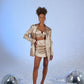 Fancy Gold Satin Blazer Jacket