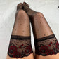 Black embrodiery stockings