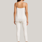 Women's Satin Cami Top with Lace Detail